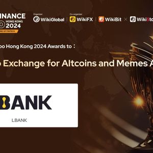 LBank Receives "Crypto Exchange for Altcoins and Memes Award" at Wiki Finance Expo Hong Kong 2024