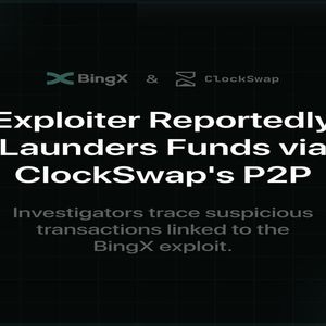 BingX Exploiter Reportedly Launders Funds via ClockSwap's P2P