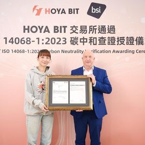 HOYA BIT Becomes World's First BSI ISO 14068-1 Certified Carbon-Neutral Crypto Exchange