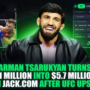 Arman Tsarukyan Turns $1 Million Into $5.7 Million on Jack.com After One of the Biggest UFC Upsets of the Year