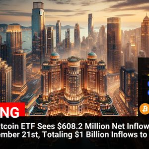 Blackrock’s Bitcoin ETF Sees $608.2 Million Net Inflow to $IBIT on November 21st