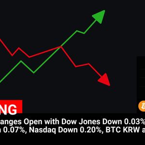 US Stock Exchange Update: Dow Jones, S&P 500, Nasdaq Dip as BTC KRW Reaches $88,800