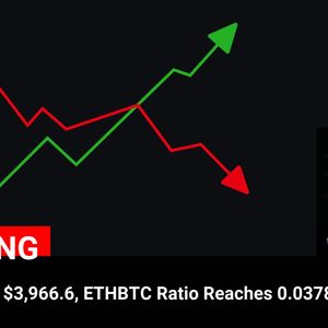 Ethereum’s Surge to $3,966.6 Signals Record High, ETHBTC Ratio Hits 0.03783