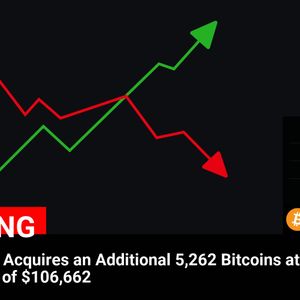 MicroStrategy Increases Bitcoin Holdings with Acquisition of 5,262 Coins at an Average Price of $106,662