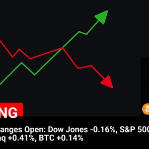 US Stock Exchanges Open with Bitcoin Gaining, Nasdaq Outperforms: Latest Market Update