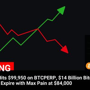 Bitcoin Price Surges to Nearly $100,000 on BTCPERP as $14 Billion Bitcoin Options Approach Expiry