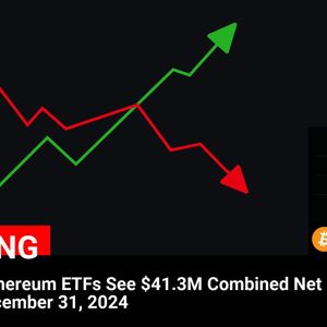 Bitcoin and Ethereum ETFs Gain $41.3M in Net Inflows on December 31, 2024: Cryptocurrency Market Update