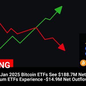 Bitcoin ETFs Receive $188.7M Net Inflows, While Ethereum ETFs Experience -$14.9M Net Outflows on 23 Jan 2025