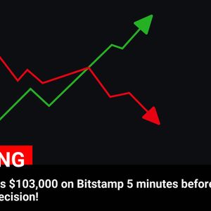 Bitcoin Hits $103,000 on Bitstamp Just Before FED Interest Rate Announcement