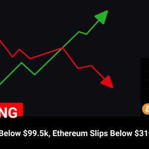 Bitcoin Falls Below $99.5k and Ethereum Dips Below $3100: Cryptocurrency Market Update