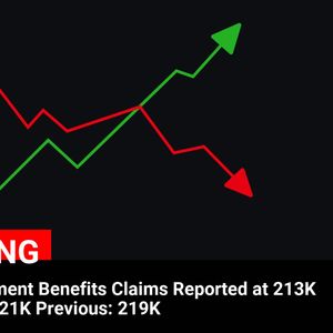 US Unemployment Benefits Claims Drop to 213K – Beat Expectations by 8K