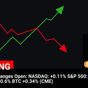 US Stock Exchanges Open:
NASDAQ: +0.11%
S&P 500: -0.11%
DOW: -0.6%
BTC +0.34% (CME)

💰Coin:
BTC ( $BTC ) $98,800.10