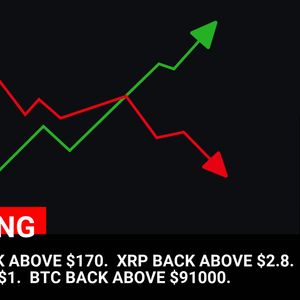 SOLANA BACK ABOVE $170. 
XRP BACK ABOVE $2.8. 
ADA BACK ABOVE $1. 
BTC BACK ABOVE $91000.

💰Coin:
Solana ( $SOL ) $171.22
XRP ( $XRP ) $2.83
ADA ( $ADA ) $1.02...