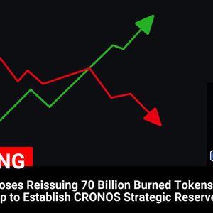 CRONOS Proposes Reissuing 70 Billion Burned Tokens with 5-Year Lock-Up to Establish CRONOS Strategic Reserve

💰Coin:
Cronos ( $CRO ) $0.08932