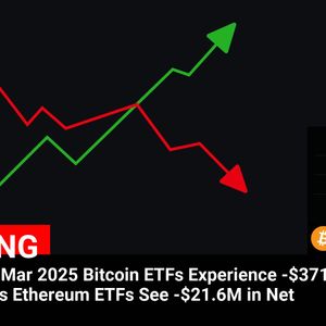 ETF Flows: 11 Mar 2025
Bitcoin ETFs Experience -$371.0M in Net Outflows
Ethereum ETFs See -$21.6M in Net Outflows

💰Coin:
Bitcoin ( $BTC ) $82,493.40
Ethereum ...