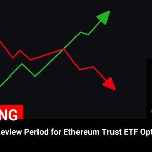 SEC Extends Review Period for Ethereum Trust ETF Options Listing

💰Coin:
Ethereum ( $ETH ) $1,873.08