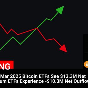 ETF Flows: 12 Mar 2025
Bitcoin ETFs See $13.3M Net Inflows
Ethereum ETFs Experience -$10.3M Net Outflows

💰Coin:
Bitcoin ( $BTC ) $83,615.10
Ethereum ( $ETH ) ...