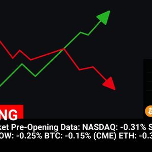 US Stock Market Pre-Opening Data:
NASDAQ: -0.31%
S&P 500: -0.22%
DOW: -0.25%
BTC: -0.15% (CME)
ETH: -0.38% (CME)

💰Coin:
BTC ( $BTC ) $84,100.80
ETH ( $ETH ) $...