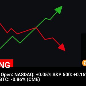 US Exchanges Open:
NASDAQ: +0.05%
S&P 500: +0.15%
DOW: +0.15%
BTC: -0.86% (CME)

💰Coin:
BTC ( $BTC ) $87,678.00