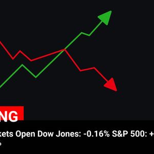 US Stock Markets Open
Dow Jones: -0.16%
S&P 500: +0.1%
Nasdaq: +0.3%