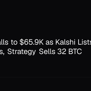 Bitcoin Falls to $65.9K as Kalshi Lists US Perpetuals, Strategy Sells 32 BTC