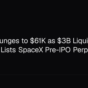 Bitcoin Plunges to $61K as $3B Liquidated, Coinbase Lists SpaceX Pre-IPO Perps