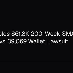 Bitcoin Holds $61.8K 200-Week SMA as NY Court Stays 39,069 Wallet Lawsuit