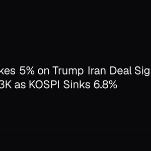 Bitcoin Spikes 5% on Trump Iran Deal Signal, Then Slips to $63K as KOSPI Sinks 6.8%