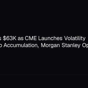 Bitcoin Holds $63K as CME Launches Volatility Futures, Miners Flip to Accumulation, Morgan Stanley Opens Lending
