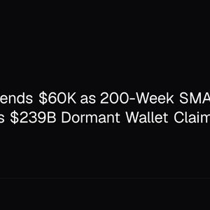 Bitcoin Defends $60K as 200-Week SMA Tags, Court Stays $239B Dormant Wallet Claim