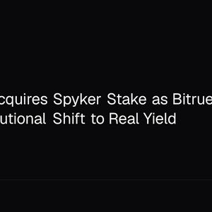 W Group Acquires Spyker Stake as Bitrue Report Flags Institutional Shift to Real Yield