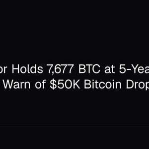 El Salvador Holds 7,677 BTC at 5-Year Mark as Charts Warn of $50K Bitcoin Drop