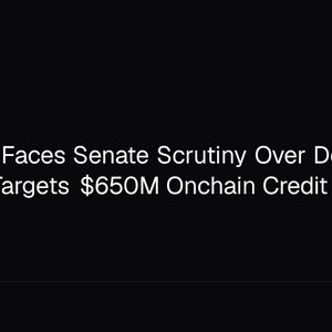 Clarity Act Faces Senate Scrutiny Over DeFi Gaps as Trad.Fi Targets $650M Onchain Credit