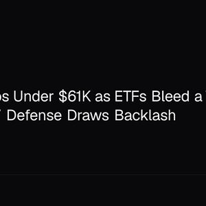 Bitcoin Slips Under $61K as ETFs Bleed a Third Day, Saylor NAV Defense Draws Backlash