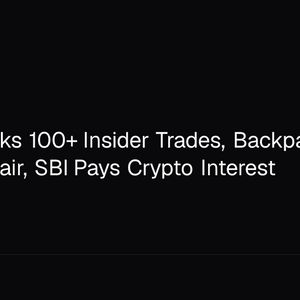 Kalshi Blocks 100+ Insider Trades, Backpack Adds Ex-SEC Chair, SBI Pays Crypto Interest