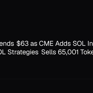 Solana Defends $63 as CME Adds SOL Index Futures, SOL Strategies Sells 65,001 Tokens