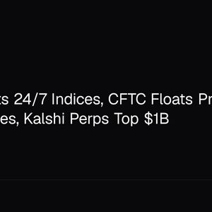 Pyth Debuts 24/7 Indices, CFTC Floats Prediction Market Rules, Kalshi Perps Top $1B