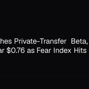 Sui Launches Private-Transfer Beta, SUI Holds Near $0.76 as Fear Index Hits 12