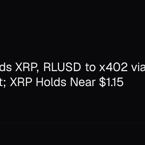 Ripple Adds XRP, RLUSD to x402 via XRPL AI Starter Kit; XRP Holds Near $1.15