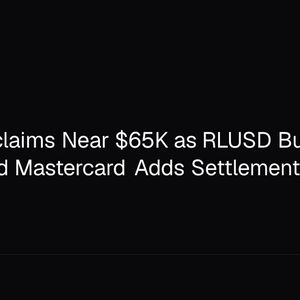 Bitcoin Reclaims Near $65K as RLUSD Burns $55.9M and Mastercard Adds Settlement Support