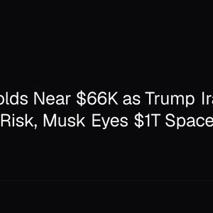 Bitcoin Holds Near $66K as Trump Iran Deal Eases Oil Risk, Musk Eyes $1T SpaceX