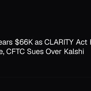 Bitcoin Nears $66K as CLARITY Act Hits July 4 Deadline, CFTC Sues Over Kalshi