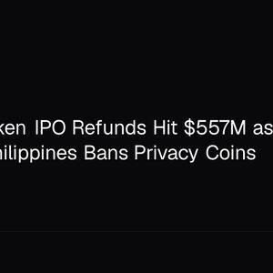 SpaceX Token IPO Refunds Hit $557M as Anthropic Halts AI, Philippines Bans Privacy Coins