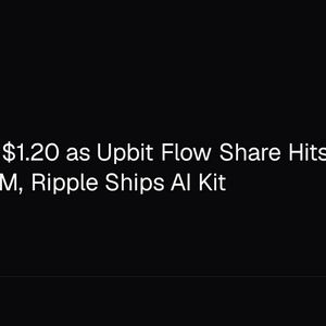 XRP Nears $1.20 as Upbit Flow Share Hits 31%, ETPs Draw $10.7M, Ripple Ships AI Kit