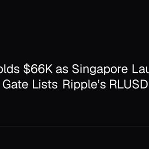 Bitcoin Holds $66K as Singapore Launches Gold Hub, Gate Lists Ripple’s RLUSD