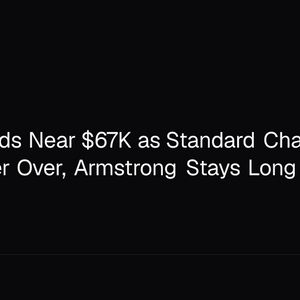 Bitcoin Holds Near $67K as Standard Chartered Calls Winter Over, Armstrong Stays Long