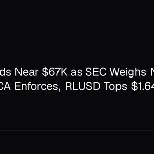 Bitcoin Holds Near $67K as SEC Weighs NMS Repeal, MiCA Enforces, RLUSD Tops $1.64B