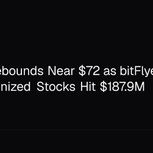 Solana Rebounds Near $72 as bitFlyer Lists SOL, Tokenized Stocks Hit $187.9M