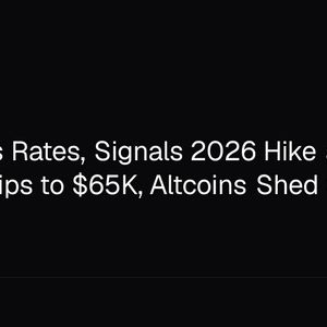 Fed Holds Rates, Signals 2026 Hike as Bitcoin Slips to $65K, Altcoins Shed $266B