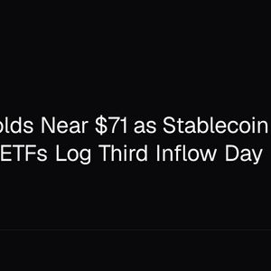 Solana Holds Near $71 as Stablecoin Share Hits 76%, ETFs Log Third Inflow Day